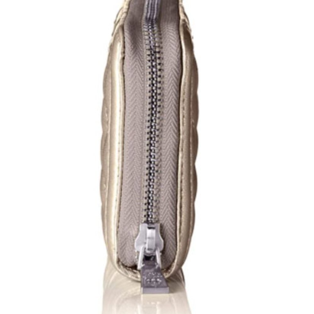 Love Moschino  Portaf Quilted Silver Zip Wallet - Picture 3 of 4